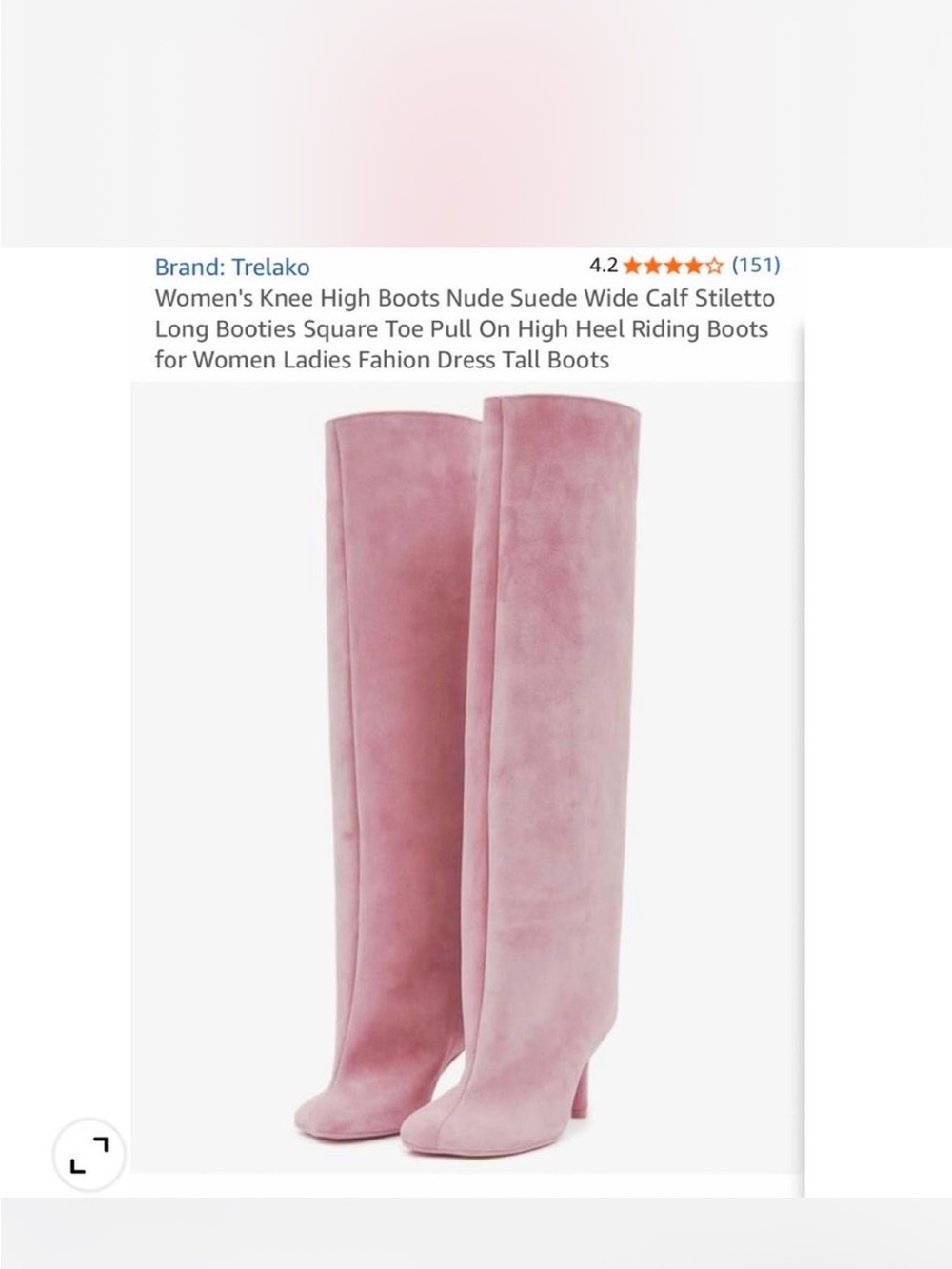 Blush Pink Over-the-Knee Suede Stiletto Boots